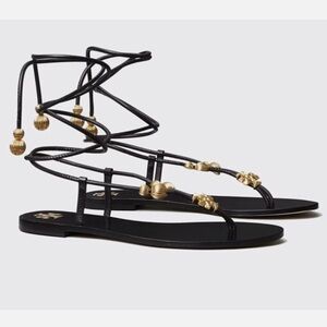 Tory Burch Capri Flat Lace Up Sandal